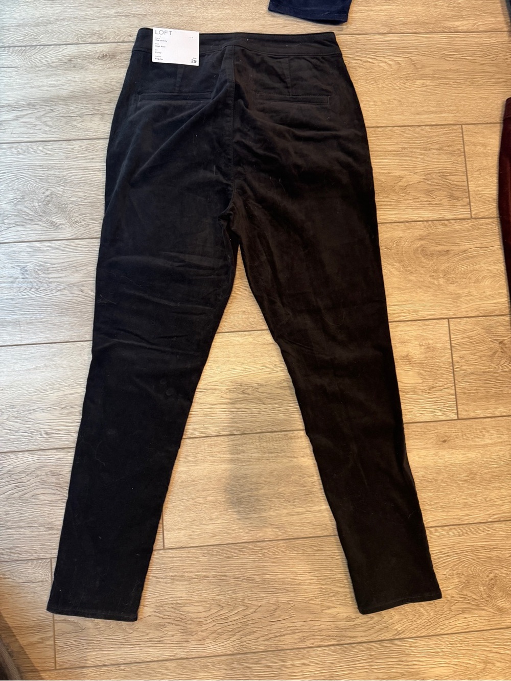 LOFT Black Velvet Women's Pants